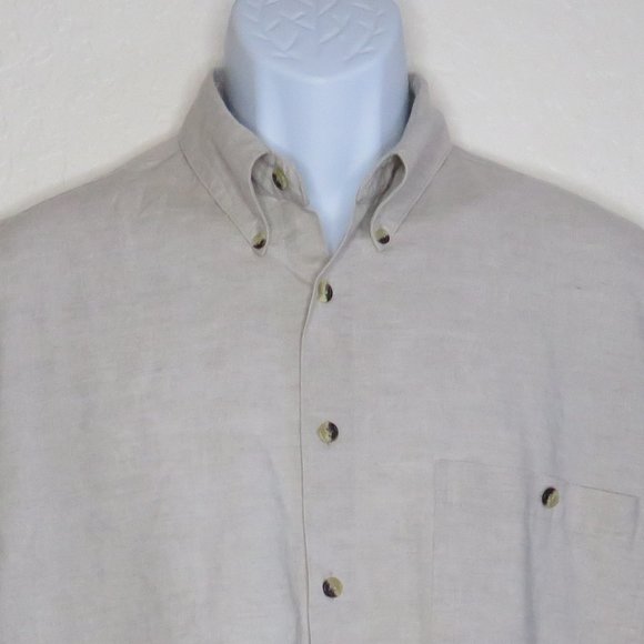 Simultaneous* Men's Short Sleeve‎ Button Down Straight Hem Pocket Shirt~ Large - Picture 10 of 10